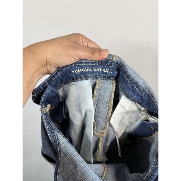 American Eagle Outfitters Women’s XS Tomgirl Overalls Distressed Stretch Denim - Picture 13 of 13